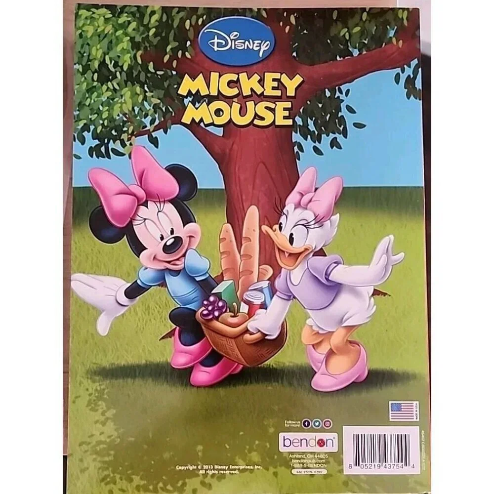 Disney Mickey & Friends Coloring and Activity Book Spring Picnic NEW